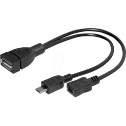 MAXTRACK MATR C258CL - Conector Micro USB B a conector Micro USB B + USB A.