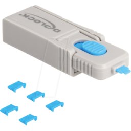 DELOCK 20925 - Juego de bloqueo de puerto Micro-USB (1 llave, 5 cerraduras)