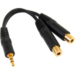 STARTECH.COM ST MUY1MFF - Cable de audio, conector de 3,5 mm a 2x acoplamiento, 0,15 m..