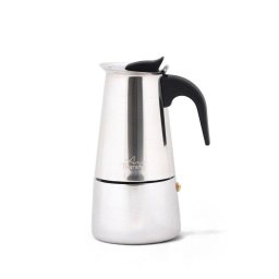 Cafetera Italiana Any Morning Moka 200 ml Acero Inoxidable Inducción 4 Tazas Válvula Seguridad