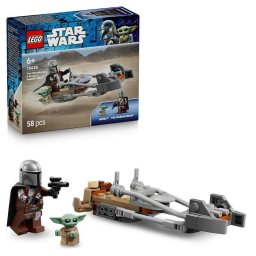 LEGO Star Wars La moto speeder del Mandaloriano y Grogu 75436 58 piezas