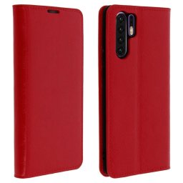 Avizar Funda Cartera de Cuero Roja para Huawei P30 Pro