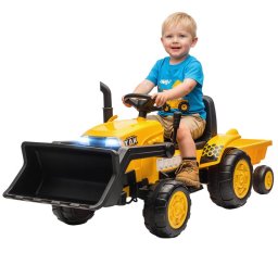 Aiyaplay Tractor Eléctrico Para Niños Con Remolque Desmontable Y Pala Amarillo