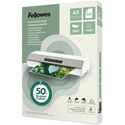 Plastificadora Fellowes 100143436 A3 mate térmica 80 micras 100 hojas