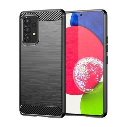 Max Power Digital Funda Antigolpes Silicona con Fibra de Carbono Negra para Samsung Galaxy A53 5G