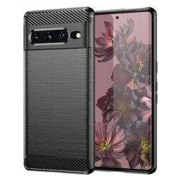 Max Power Digital Funda Fibra de Carbono para Google Pixel 7 Pro Antigolpes Silicona Negra