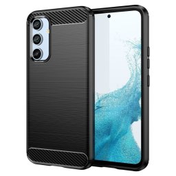 Max Power Digital Funda Fibra de Carbono para Samsung Galaxy A54 5G Antigolpes Silicona Negra