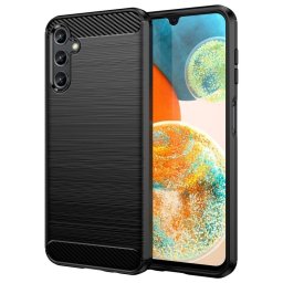 Max Power Digital Funda Fibra de Carbono para Samsung Galaxy A14 5G Antigolpes Silicona Negra