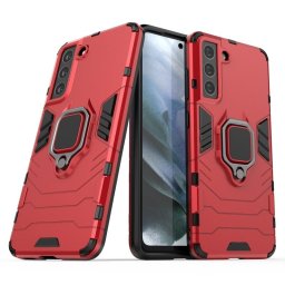 Max Power Digital Funda Magnética con Anillo Roja para Samsung Galaxy S21 Fe