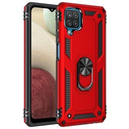 Max Power Digital Funda Magnética Carcasa con Anillo Giratorio Roja para Samsung Galaxy A12/M12