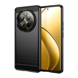 Max Power Digital Funda Fibra Carbono Para Realme 12 Pro / 12 Pro Plus Antigolpes Silicona Negra