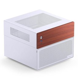Caja PC Jonsbo N4 WHITE Micro Torre Blanco ITX micro ATX Acero Madera Gaming
