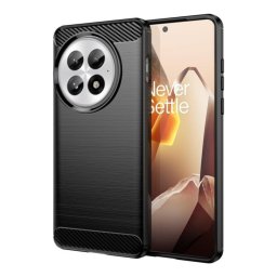 Funda para móvil fibra de carbono con silicona y policarbonato diseño antichoque negra