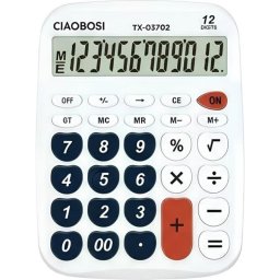 Calculadora Avizar TX-03702 12 dígitos blanca teclas silenciosas