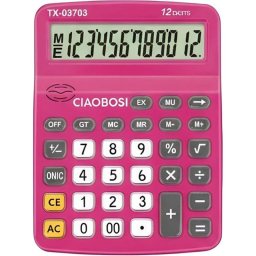 Calculadora Avizar TX-03705 Rosa 12 Dígitos con Función de Voz y Pantalla Inclinada