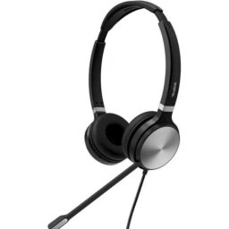 Auriculares Yealink YHS36 Dual con cable RJ9 para oficina y call center con Cancelación de Ruido, micrófono ajustable, diadema estéreo, color negro