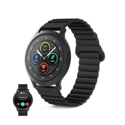 Ksix Core 3 Smartwatch, AMOLED 1.32", Batería 5 Días, IP67, Caja Aleación Zinc Negra, Correa Silicona Magnética Negro