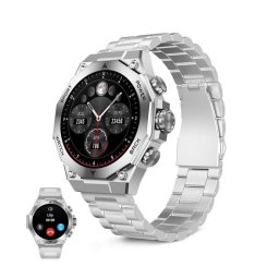 Ksix Titanium Smartwatch, Pantalla Amoled 1.43", 2 Correas, Autonomía 5 Días, Modos Deporte Y Salud, Llamadas, Plateado