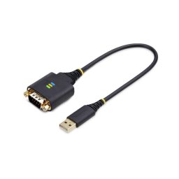 StarTech Cable Adaptador USB a Serie 30cm Conversor RS232 DB9 con Tornillos/Tuercas Intercambiables