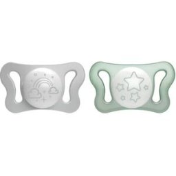 Chicco Physioforma Micro Chupetes 0-2M Verde Luminoso Silicona X2 UN