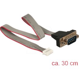 DELOCK 89632 - Conector hembra de poste Delock serie > conector macho DB9 RS-23