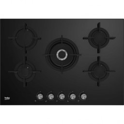Beko HILW 75222 SL Placa de Gas 5 Zonas 75cm Negra