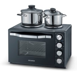 Severin TO 2074 Horno Tostador con Placas de Cocina 2500W 30L Negro