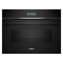 Horno eléctrico combinado Siemens CM776GKB1 45L Negro con control por voz y Home Connect