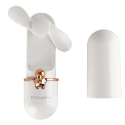 Ventilador de mano Orbegozo HF 2500 Blanco Oro rosado 2 Velocidades 1200mAh