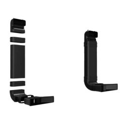 Curva de recirculación Bosch HEZ9VDKR0 para encimeras, negra, plástico, 700 mm