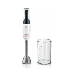 Batidora de Inmersión 600W Bosch MSM4W210, Acero Inoxidable, 0.6L, Negro/Blanco, Eje Desmontable
