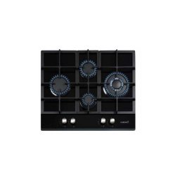 Placa de gas Cata LCI 6031 BK 4 zonas vidrio negro integrada 64 cm