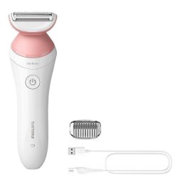 Maquinilla de afeitar Philips BRL146/20 inalámbrica recargable rosa y blanca