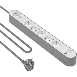 Regleta BigBen Connected FORCE POWER LITE 5 Tomas Protección Sobretensión USB-A USB-C PD 20W 1,5 m