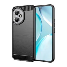 Funda para móvil Max Power Digital Fibra de Carbono Antigolpes Silicona Negra para Honor 400