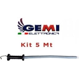 Gemi Elettronica Kit portillo con manija y muelle 5 m para pastor eléctrico, cierre seguro para cerca electrificada gemi