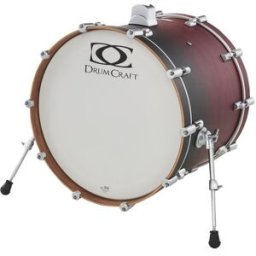 DrumCraft Series 6 22"x18" BD SBR-WM Satin Black to Red Fade