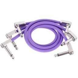 Ernie Ball Flex Patch Cable 12" prpl set Púrpura