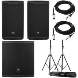 JBL EON712/718S Basis Bundle Negro