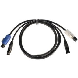 the sssnake PC 1,5 Power Twist/DMX Cable Negro