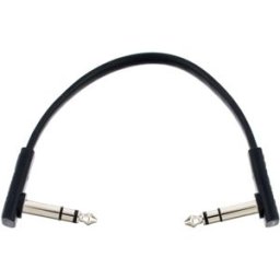 Rockboard Flat TRS Cable 15 cm BK Negro