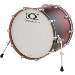 DrumCraft Series 6 22"x18" BD SBR-NM Satin Black to Red Fade