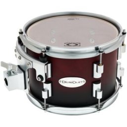 DrumCraft Series 6 10"x07" Tom Tom SBR Satin Black To Red Fade