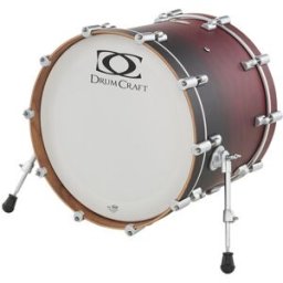 DrumCraft Series 6 20"x16" BD SBR-NM Satin Black to Red Fade