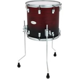 DrumCraft Series 6 14"x14" Floor Tom SBR Satin Black To Red Fade