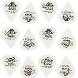 Dunlop Plectrums Tortex Sharp 1,50 12 Blanco