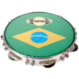 Contemporanea 10" Pandeiro Luxe white Blanco