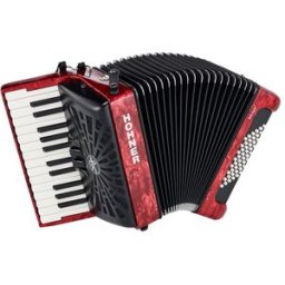 Hohner Bravo II 48 Red silent key Rojo