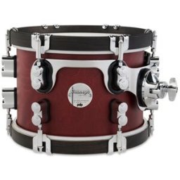 DW PDP 10"x07" CC Tom Ox Blood Oxblood con aros en ébano