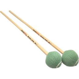SchlagKraft Vibra Mallets BM-1 Big Mama T Delicate Green with white circular stitching at the top